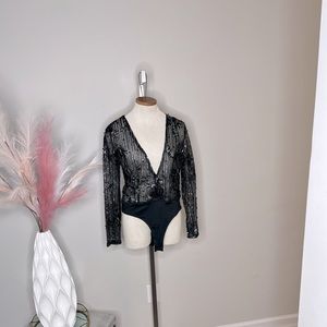 Black sequence blouse